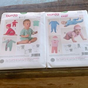 2 kids sleep wear patterns by burda for 1 month to 18 months old